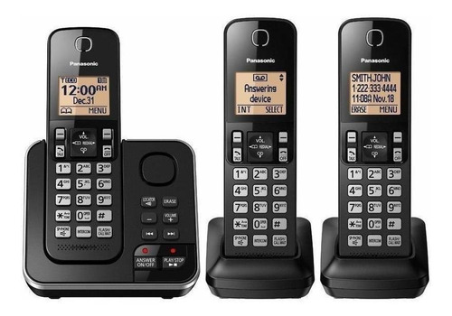 Teléfono Inalámbrico Panasonic Contestador 3 Auricula Kxt363