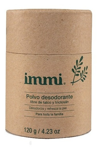 Desodorante Natural Polvo Immi Libre De Talco Y Triclosán