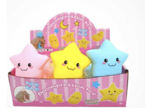 Pack X3 Squishi Estrella Colores Anti Stres