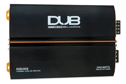 Fuente Amplificador Dub Audiobahn Dub4000 De 4 Canales 2400w
