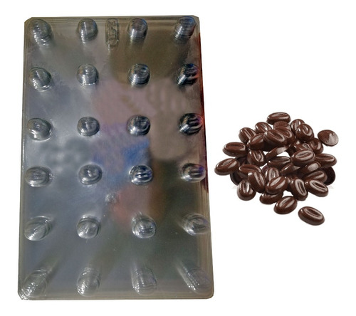 Molde Acetato Grano De Café Pequeños Para Chocolate Mod 1-91