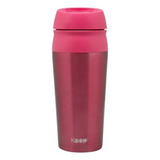 Mug Termico Con Botón Keep 450ml Tipo Vaso Color Rosa Chicle Boton Value
