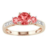 Anillos Compromiso 18kt 1.04ct Diamantes Y Rubies Naturales 