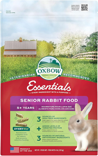 Alimento Para Conejos Mayores 4 Libras Oxbow Animal Health