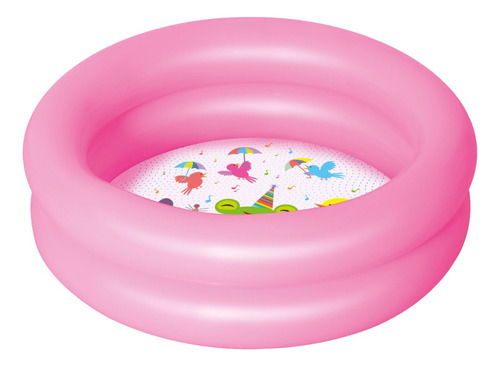 Pileta Inflable Bebes 61 Cm X 15 Cm 21 Litros 2 Aros Colores