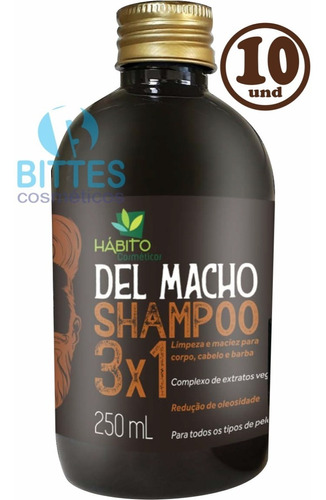 10 Shampoo Del Macho Hábito Cosméticos Higiene Masculina
