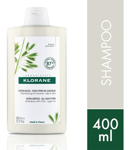 Shampoo Klorane L. Avena Uso Diario Toda La Familiax 400 Ml