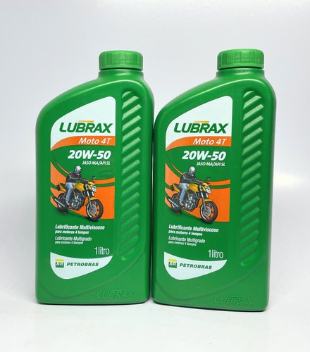 Aceite Para Motor Lubrax Mineral 20w-50 Para Motos Y Cuatriciclos De 1 Unidad