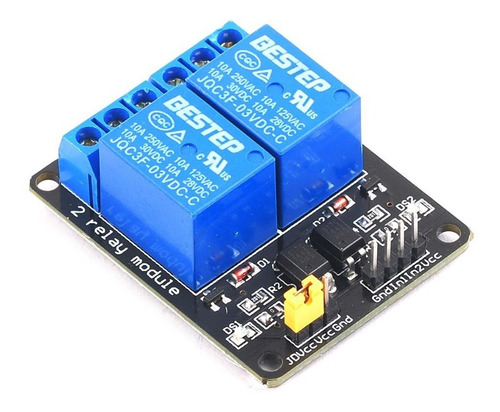 5x Módulo Relé 3v 3.3v 2 Canais Para Arduino Esp8266 Esp32