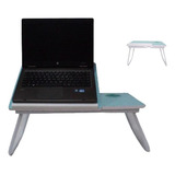 Suporte Azul Multifuncional Para Notebook  Sofá Home Office