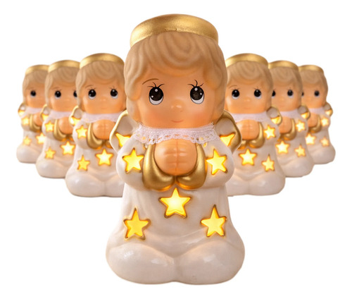 10 Centros De Mesa Para Bautizo Ángel Lámpara Chica