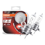 Lâmpada H7 Osram Night Breaker Silver 3400k +100% Iluminação