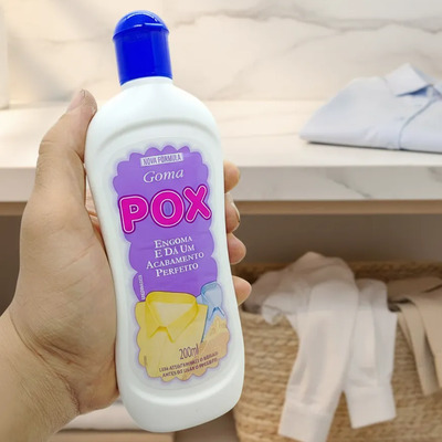 Engomador Roupas Camisa Goma Pox 200ml Acabamento Perfeito | Frete grátis
