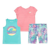 Conjunto De 3 Piezas Para Verano Para Niñas Skechers