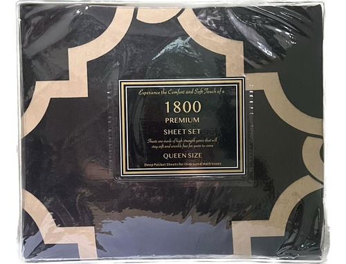 Sabanas 1800 Hilos Premium Estampada, Queen Size Ultra Soft