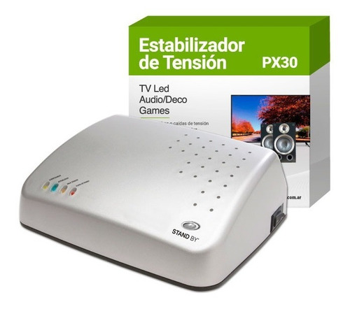 Estabilizador Tensión Standby Px30 Tv Audio Games 4 Tomas P