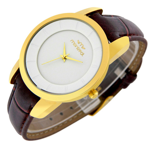 Reloj Pulsera Montreal Mujer Ml1233 Malla Cuero Sintético