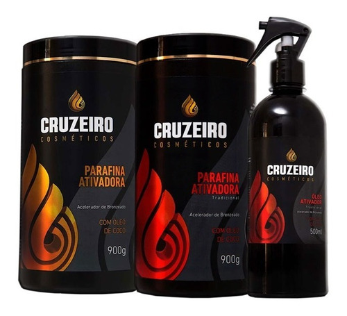 Kit 2 Parafina Ativadora Óleo Tradicional Bronze Cruzeiro