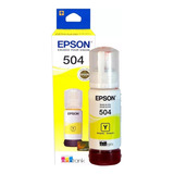 Botella De Tinta Epson 504 Amarillo