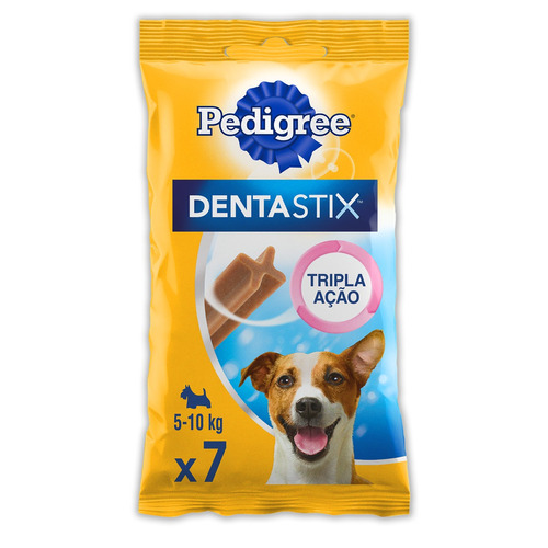 Petisco Para Cães Adultos Raças Pequenas Pedigree Dentastix Pacote 110g 7 Unidades