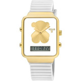 Reloj Tous Digital I-bear Acero Ip Silicona Blanco