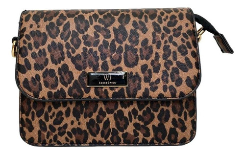 Bolsa Feminina Transversal Tiracolo Wj Animal Print