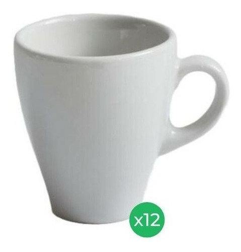 Taza Cafe Porcelana Monza Verbano 135ml X 12 Unidades