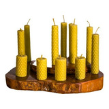 Kit 12 Velas Em Cera De Abelha 100% Natural