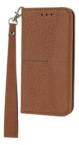 Funda Tipo Cartera Para Huawei Nova 8i Marrón Con Muñeca Sto