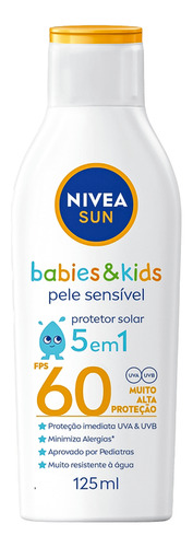 Nivea Sun Kids Sensitive Fps 60 - Protetor 125ml Blz