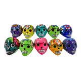 Mini Calaveritas Mexicanas Altar Ofrenda Dia Muertos 10 Pzas