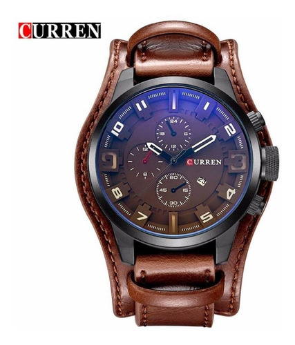 Reloj Curren 8225 Para Hombre | Pulsera De Piel | Fecha Funcional