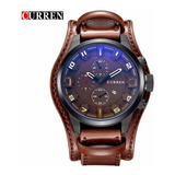 Reloj Curren 8225 Para Hombre | Pulsera De Piel | Fecha Funcional