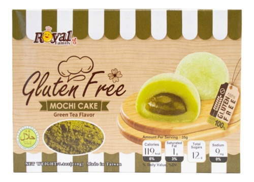 Mochi Sin Gluten Sabor Te Verde, Royal , 210 G