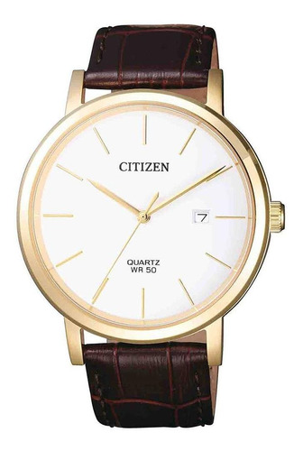 Reloj Citizen Quartz Caballero Café M&l 61055 - S022 Color De La Correa Marrón Color Del Bisel Marrón Color Del Fondo Blanco