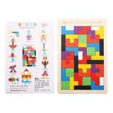 Rompecabezas Tetris De Madera Tridimensional