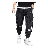 Lazhu Pantalones Cargo For Hombre Hip Hop Pantalones