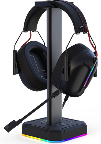 Soporte Para Auriculares Headphones Con Luz Rgb Gamers