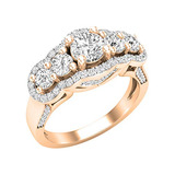 Anillo Compromiso Diamantes Lab - Oro/plata 925 1.40 Ct