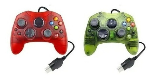 2 Controles Para Xbox Clásico Colores Transparentes Sellados