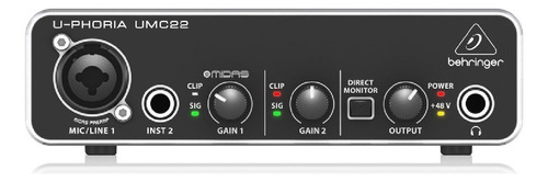 Interface De Audio Behringer U-phoria Umc22