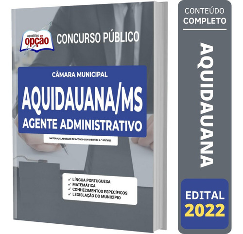 Apostila Concurso Câmara Aquidauana Ms Agente Administrativo