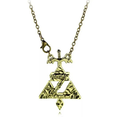 Collar Espada Z Trifuerza | The Legend Of Zelda Dorado