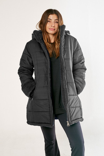 Campera Parka Cardif Con Corderito Super Abrigada