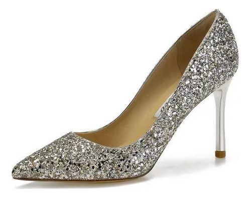 Zapatos De Novia De Cristal Y Tacón Alto