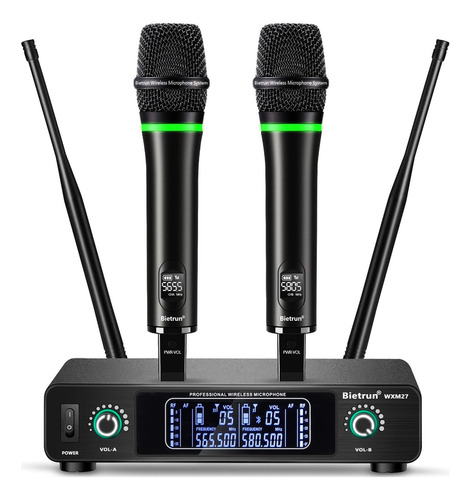 Sistema De Micrófono Inalámbrico Mic Uhf Profesional Recarga