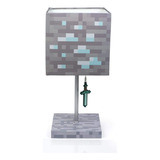 Lámpara De Escritorio De Minecraft - Bloque De Diamante 3d