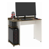 Mesa Para Computador Gamer Rtx 9409 - Off White Com Canela