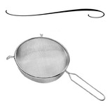 Peneira Em Aço Inox De Cozinha Coar Escorrer Mimostyle 18cm