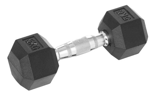 Mancuerna Hexagonal Engomada Cromada 5 Kg Dumbbell X Unidad